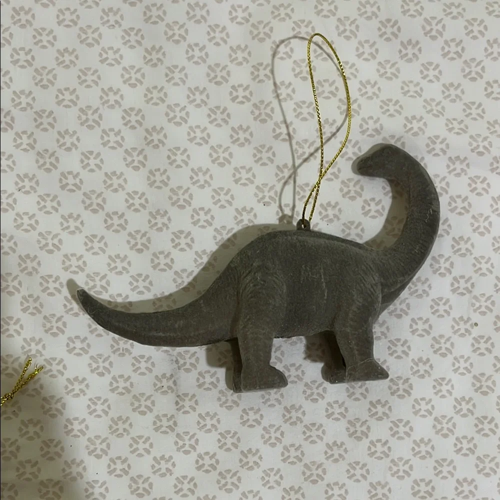Target Gold and Gray Dinosaur Ornaments